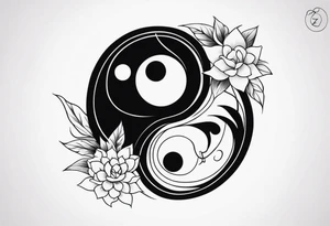 yin yang irezumi tattoo idea