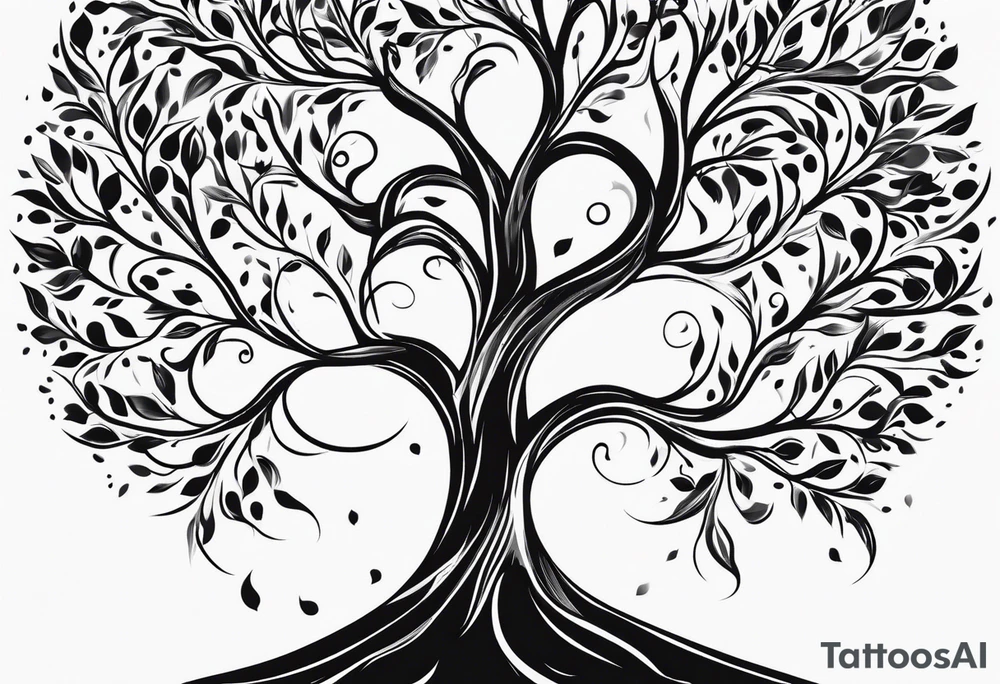 Simple tree tattoo idea