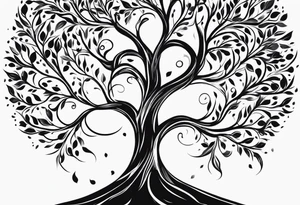Simple tree tattoo idea