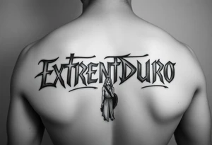 brazo completo con letra de canciones de extremoduro y con imagen de robe iniesta iñaki anton y manolo chinato tattoo idea