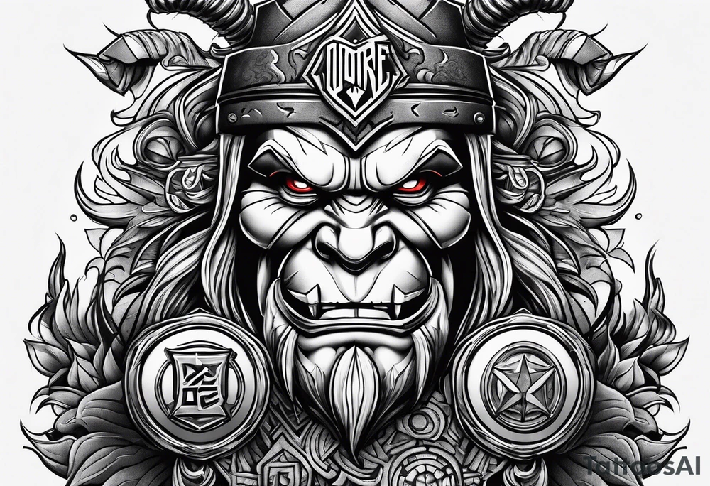 Harley Davidson ogre tattoo idea
