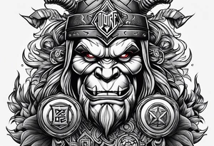 Harley Davidson ogre tattoo idea