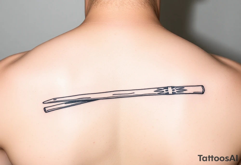 chinese chopsticks with ancient treatment about 5cm long , 1 cm wide tattoo idea