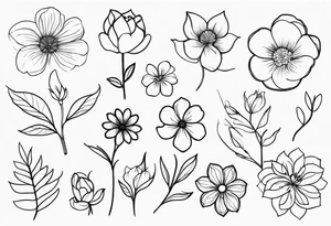 Delicate flowers that symbolise strength, growth and healing. Going to boarder an existing tattoo. tattoo idea