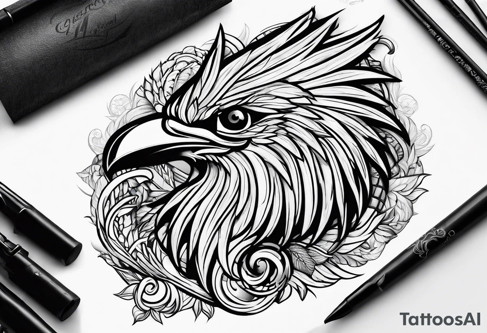 Quetzal allongé tattoo idea