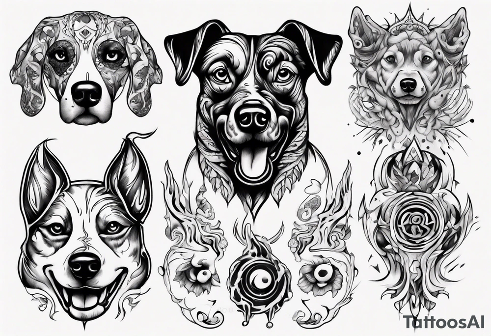 dog hallucinating tattoo idea