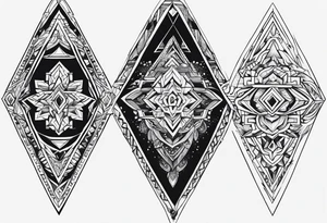 "Hood" on right leg and "Shop" on left tattoo idea