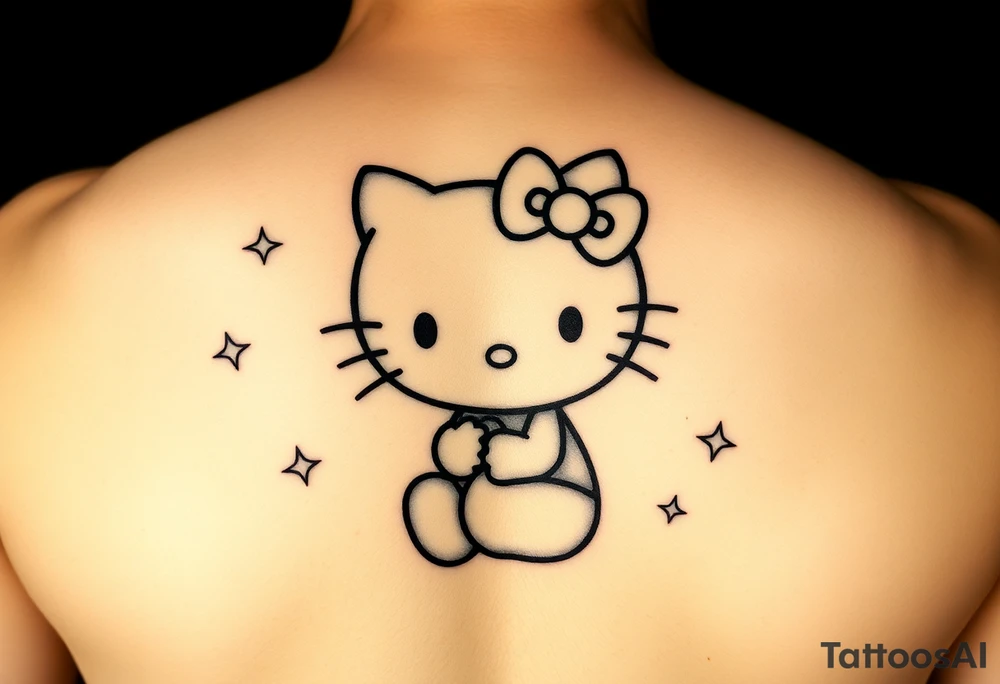 Hello kitty as Tinkerbell tattoo idea