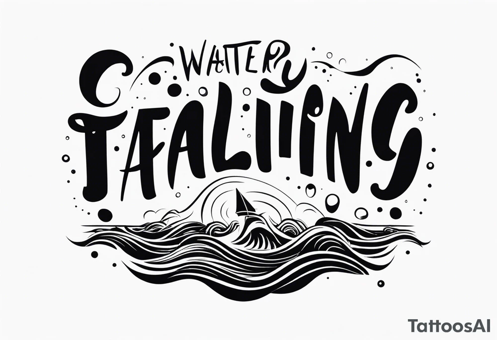 water drop falling into ocean tattoo idea