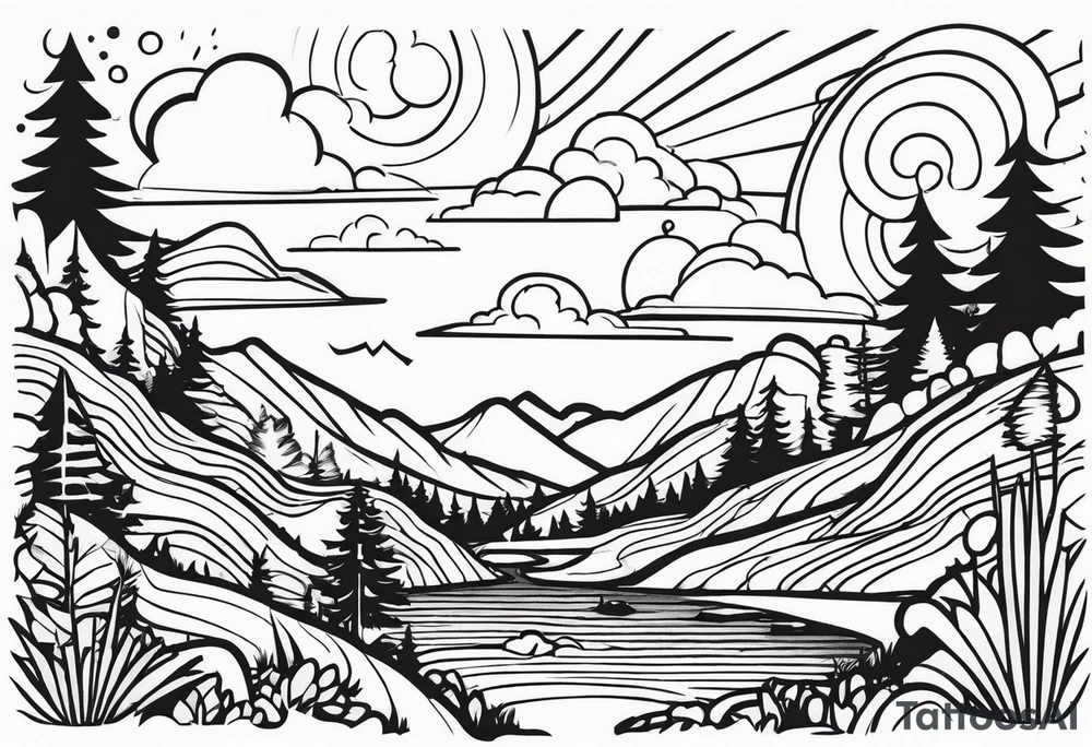 Hiking tattoo idea