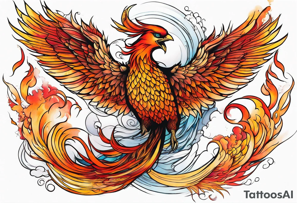 Phoenix rising tattoo idea