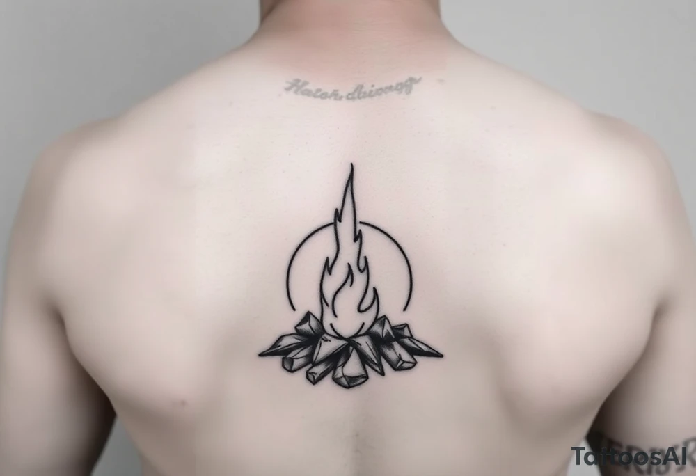 Surviving to living, ashes, flame, sunrise tattoo idea