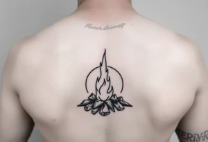 Surviving to living, ashes, flame, sunrise tattoo idea