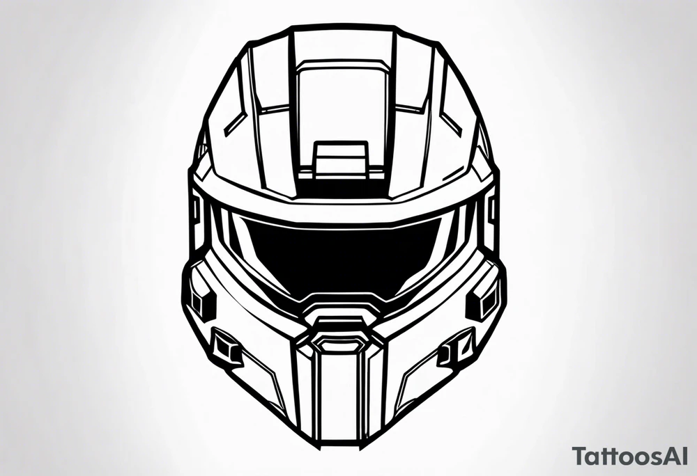 Halo master chief logo helmet tattoo idea