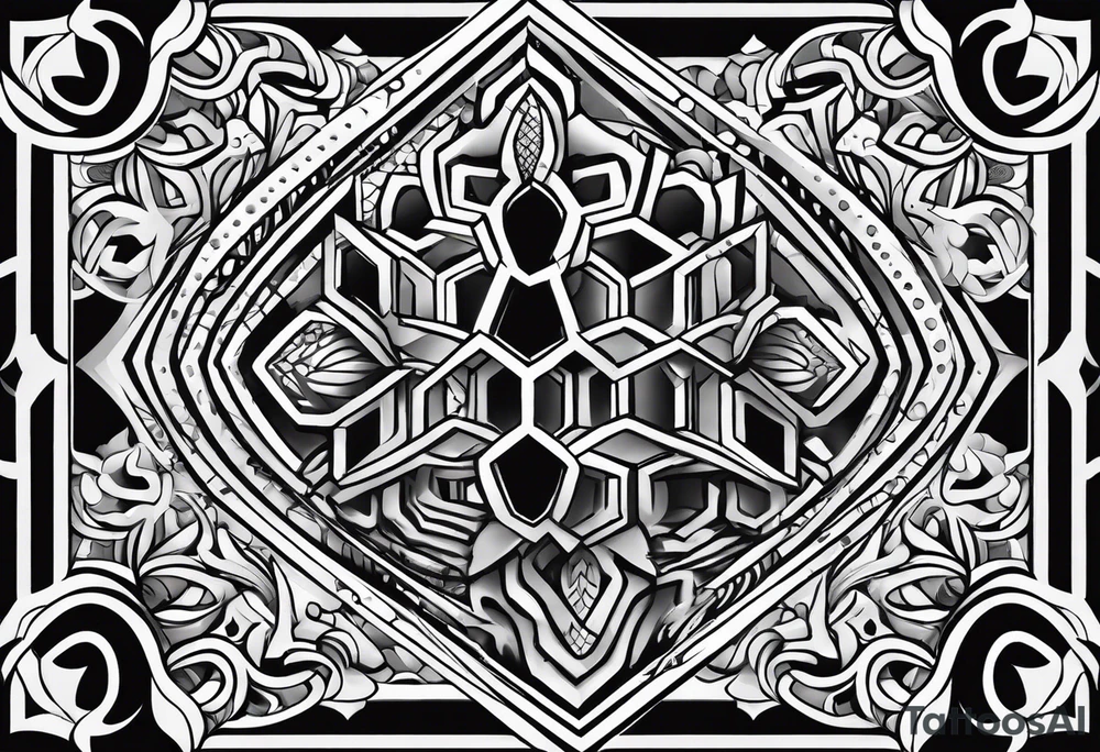 Tribal honeycomb pictures inside tattoo idea