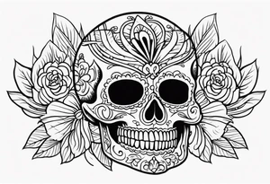mexican skull tattoo idea