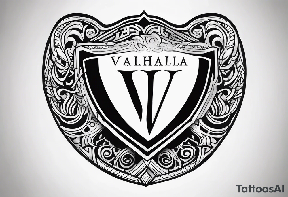 Valhalla shield tattoo idea