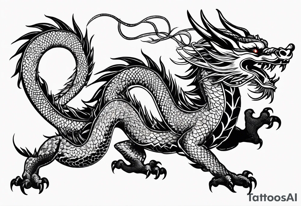 Traditional Chinese Dragon tattoo idea