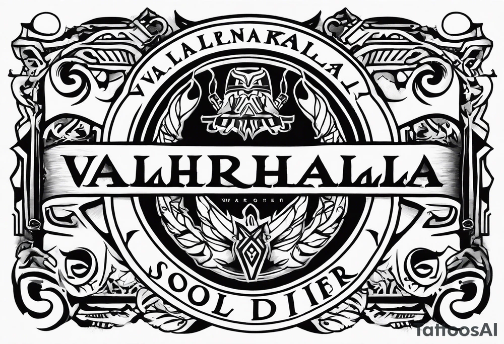 Valhalla  warrior soldier tattoo idea