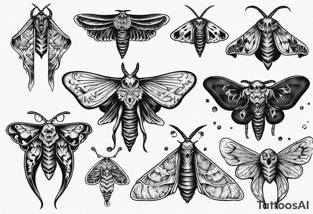 Death moth tattoo idea