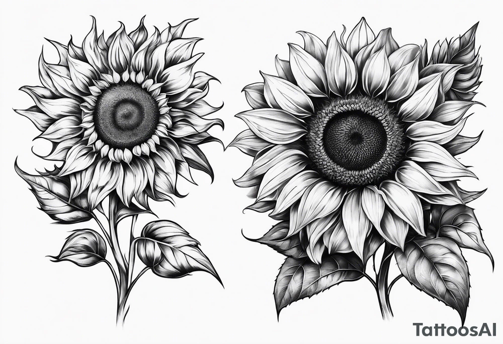 sunflower tattoo idea