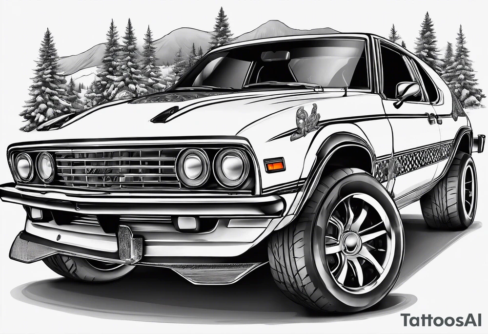 cars, snowboarding, huskie, money, rich tattoo idea