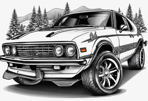 cars, snowboarding, huskie, money, rich tattoo idea