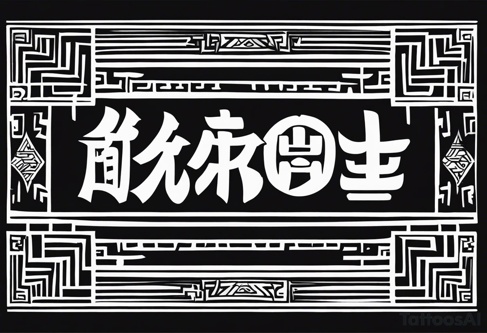 Lettering Bamboo, Aztec Japan tattoo idea