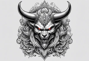 Shoulder devil tattoo idea