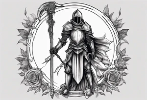 Knight withe the scythe tattoo idea