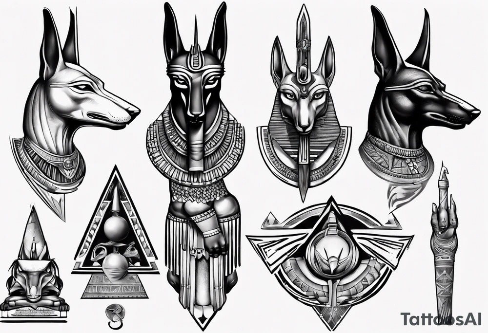 anubis, horus tattoo idea