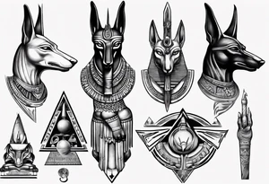 anubis, horus tattoo idea