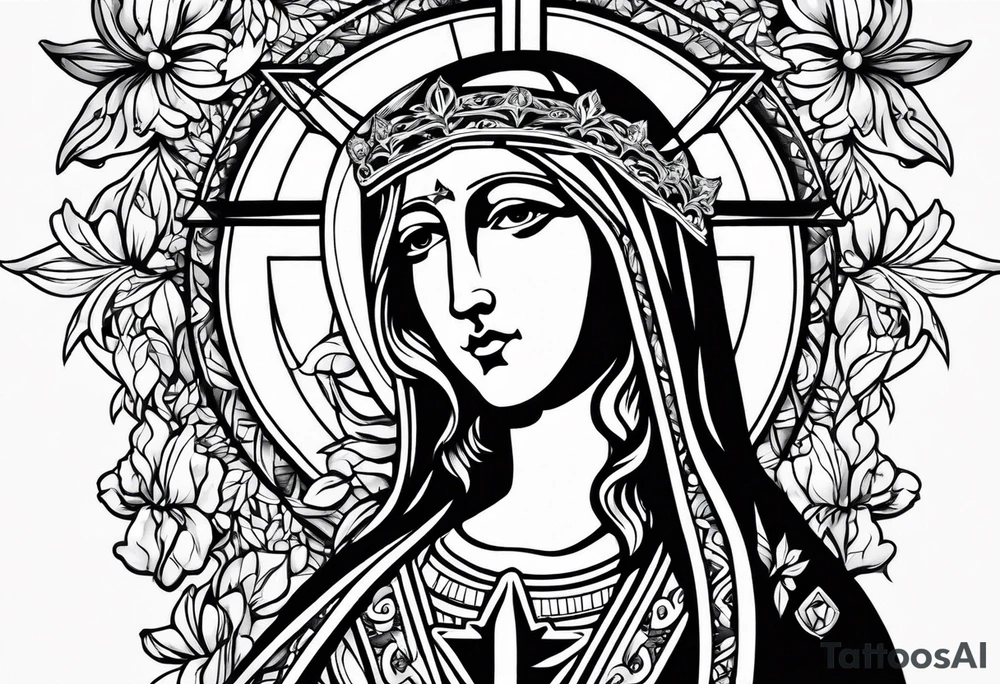 christianity 
jesus 
mary tattoo idea