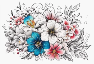 Summer flowers and symbolism for a Quarter sleeve tattoo tattoo idea