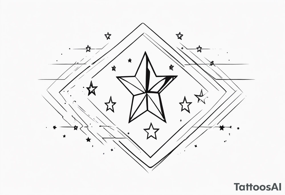 3 stars space art tattoo with deep meaning of happy future and hope tattoo idea