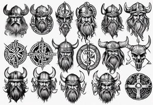 Viking symbols tattoo idea