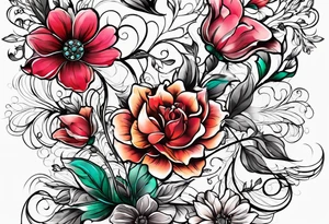 "it is what it is" with an arrow, flower and heart tattoo idea