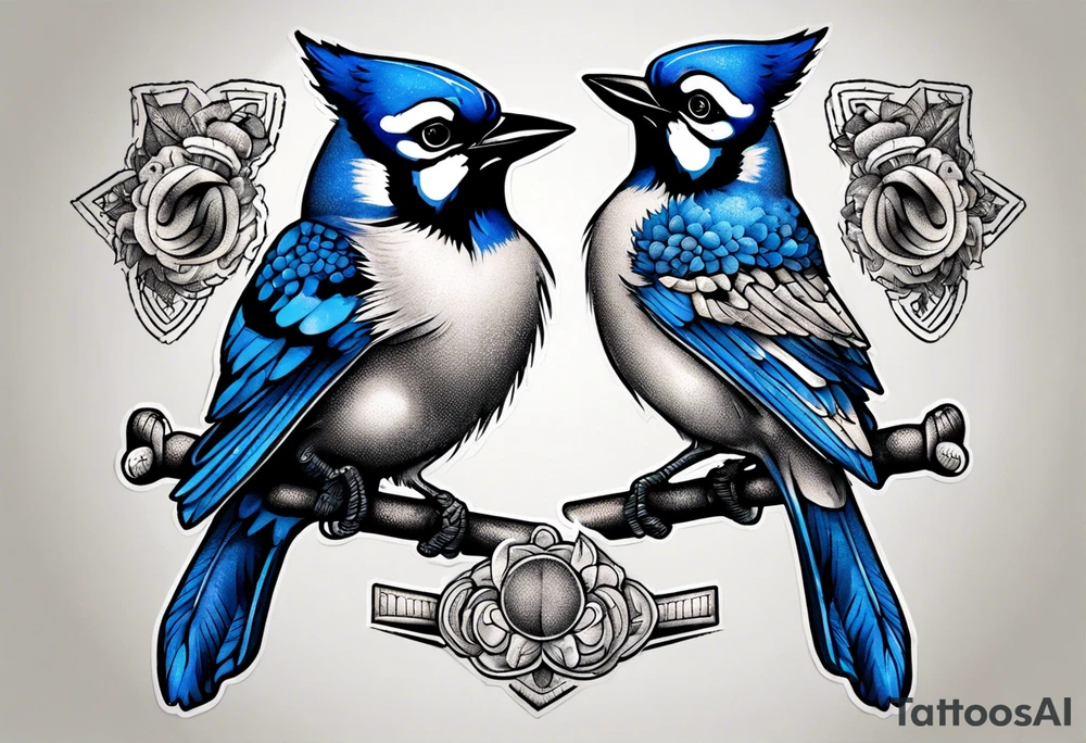 boxing bluejay tattoo idea