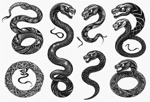 Gothic snake tattoo idea