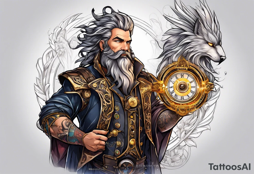 Steampunk zeus tattoo idea