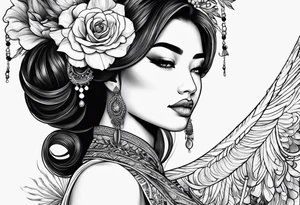 The blue lady of changa tattoo idea
