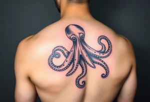 Colorful Octopus on right lower arm tattoo idea