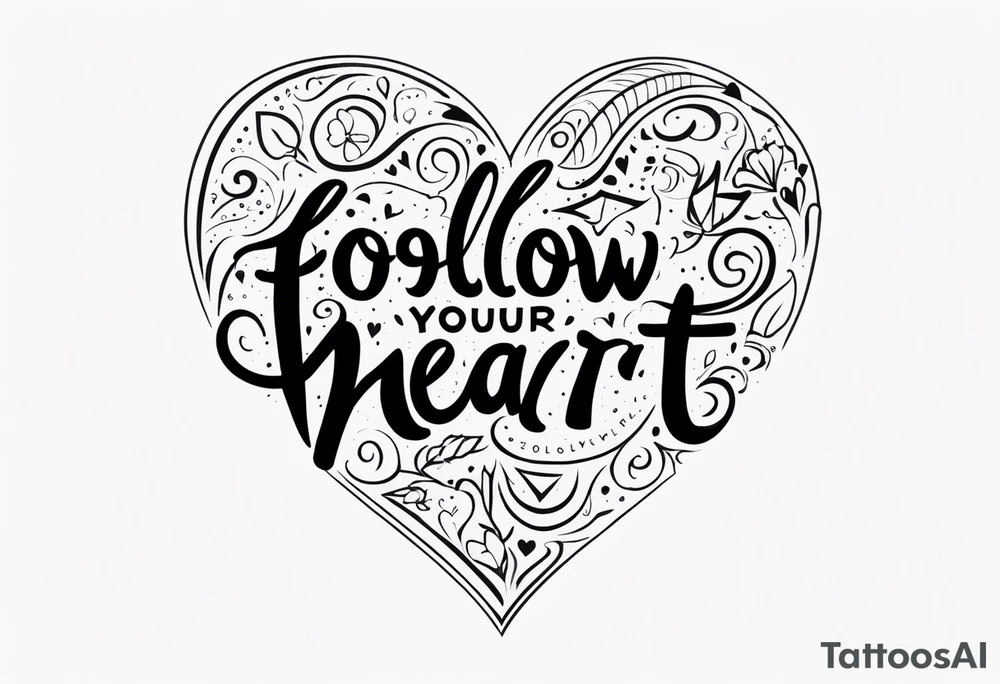 follow your heart tattoo idea