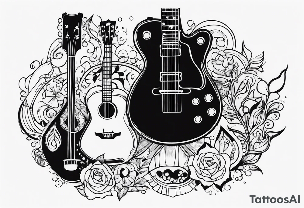 Simple blues music tattoo tattoo idea