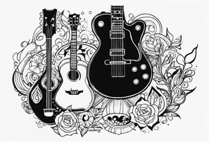 Simple blues music tattoo tattoo idea