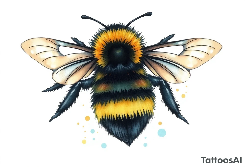 Cute bumblebee tattoo idea