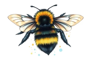 Cute bumblebee tattoo idea