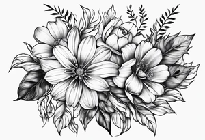 February and June Flowers tattoo idea