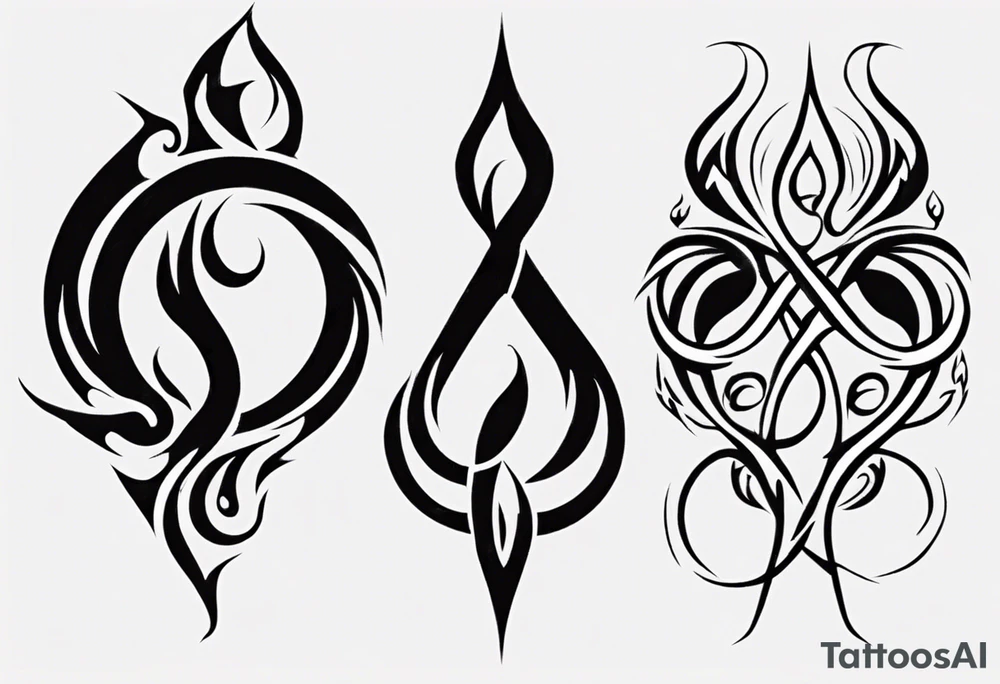 infinite symbol sexy drawing unisex fire tattoo idea
