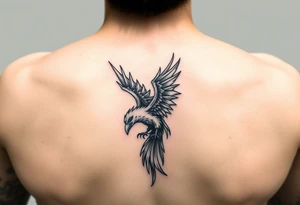 Demonic bird  on inner forearm tattoo idea